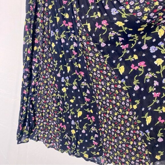 Vintage Emanuel Geraldo Black Pink Multi Floral Short Sleeve Maxi Dress L - Picture 11 of 16